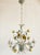 French Vintage Italian Tole Painted Floral Chandelier For Sale - Image 3 of 12