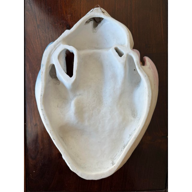 Ceramic Antique French Madonna and Angels Holy Water Font, Circa 19th Century For Sale - Image 7 of 9