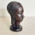 Vintage Hand-Carved African Figural Bust of Woman in Ebonized Wood For Sale - Image 4 of 6