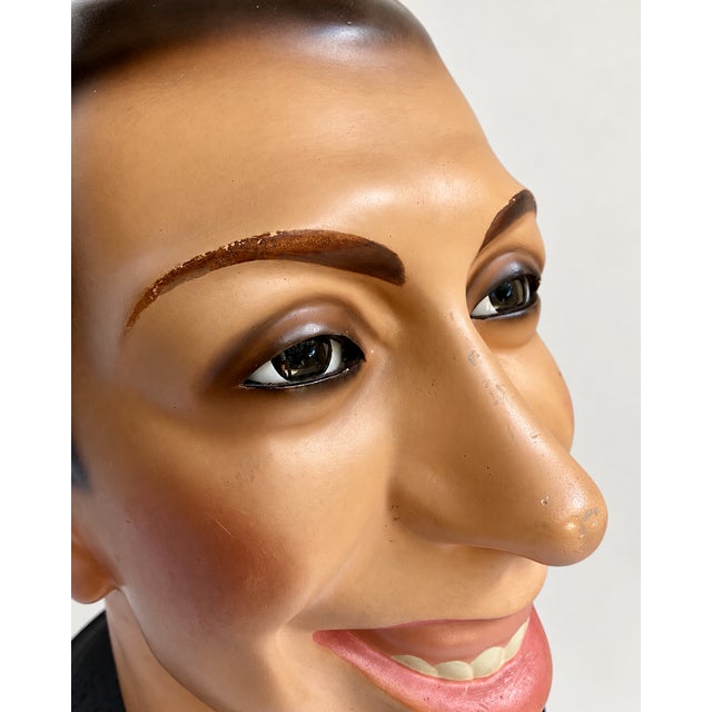 Glass French Fernandel Sculptural Head with Glass Eyes, 1930s For Sale - Image 7 of 11