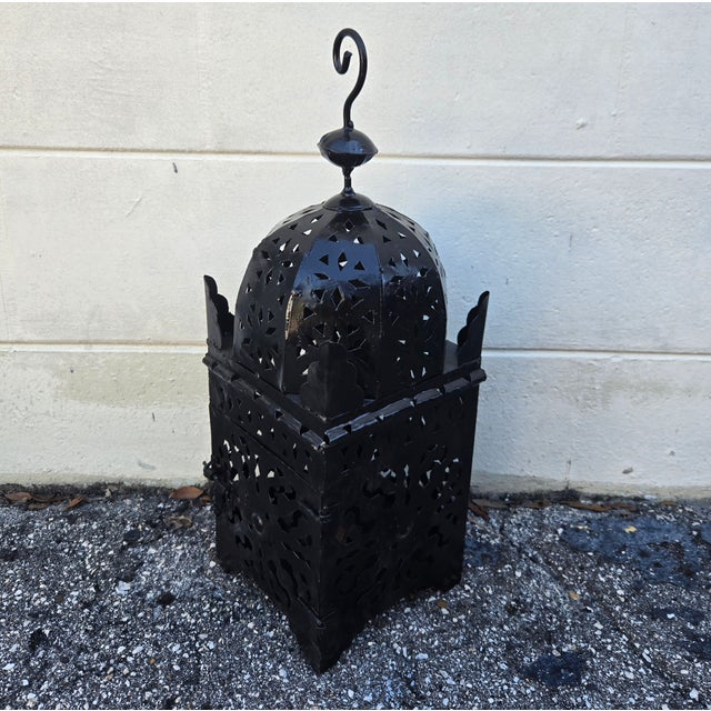 Metal Small Moroccan Metal Floor Lantern / Koutoubia 2 For Sale - Image 7 of 7