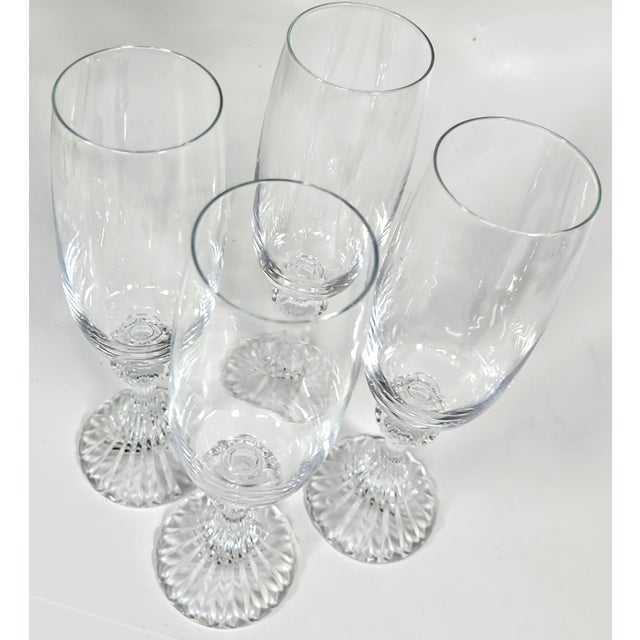 Modern Hollywood Champagne Flutes- Set of Four For Sale - Image 9 of 14