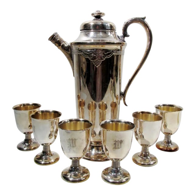International Silver Guild Cadence Cocktail Shaker Set - Set of 7 For Sale