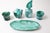 Green White Mouth-Blown Glass Dressing Table Set, 1950s, Set of 5 For Sale - Image 12 of 16