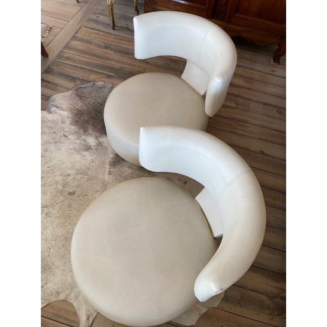 Off-white MCM Lounge Chairs - a Pair For Sale - Image 8 of 12