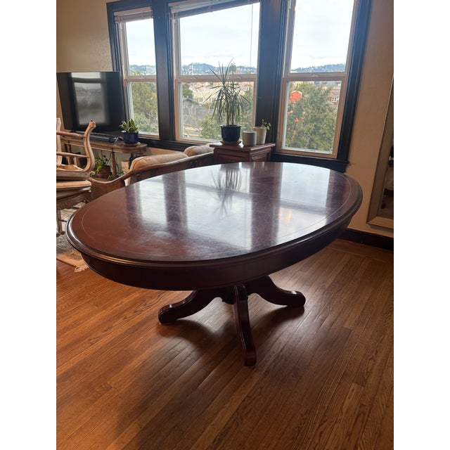 Expanding Cherrywood Dining Table by Grange. Handcrafted in France. Lovely table splits to reveal independent butterly...