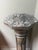 This elegant vintage pedestal is crafted from rich green marble, showcasing timeless classical design with its fluted...