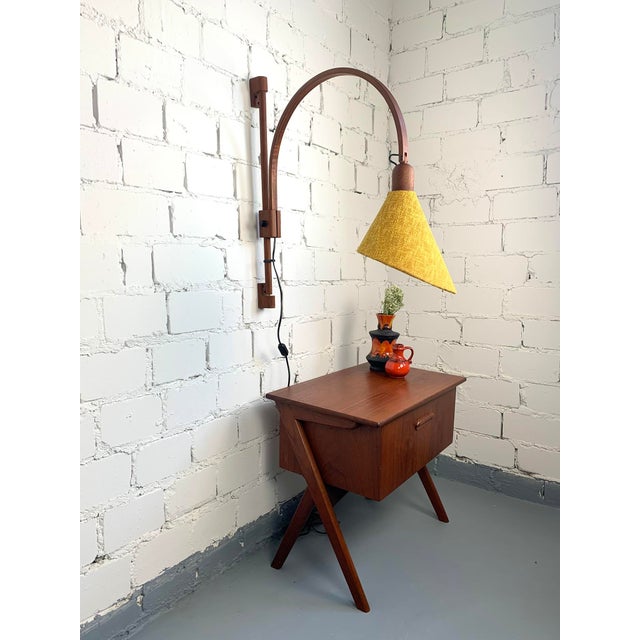 Mid-Century Modern Adjustable Teak Wall Lamp, Germany, 1970s For Sale - Image 12 of 16