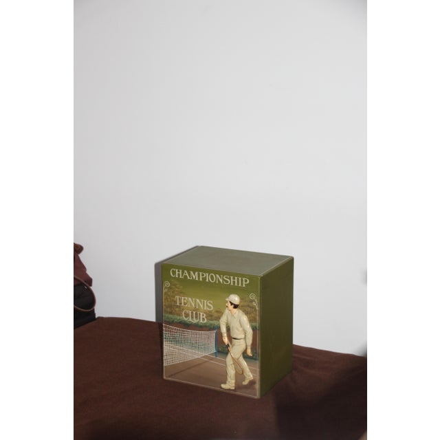 Mid-Century Modern Tennis Decor Wooden Box, France, 1980s For Sale - Image 3 of 8
