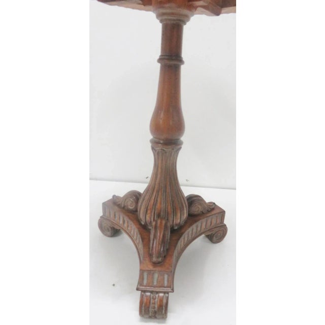 Traditional Regency Leather Top Side Table For Sale - Image 3 of 7