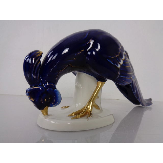 Large Porcelain Pheasant Figurine by Arthur Storch for Volkstedt Porcelain Factory, Germany, 1920s For Sale - Image 11 of 18