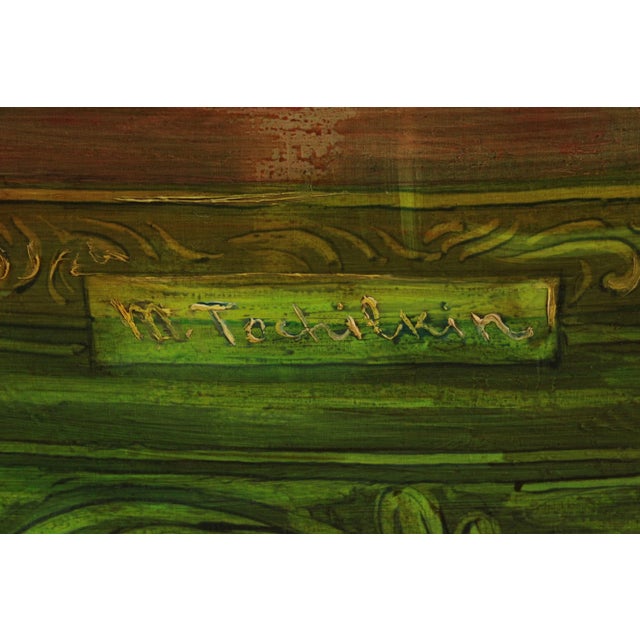 Green Mark Tochilkin 'Carrousel' Monumental Original Oil Painting For Sale - Image 8 of 13