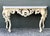 French Provincial Vintage Louis XVI Stone Top Console Table For Sale - Image 3 of 12