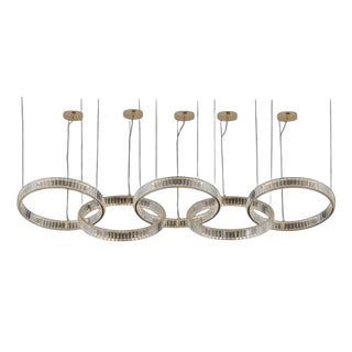Collection Orione 2.0 Chandelier in Metal and Crystal by Jago For Sale