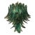 Modern Palm Leaf Dark Green Murano Glass Waterfall Chandelier For Sale