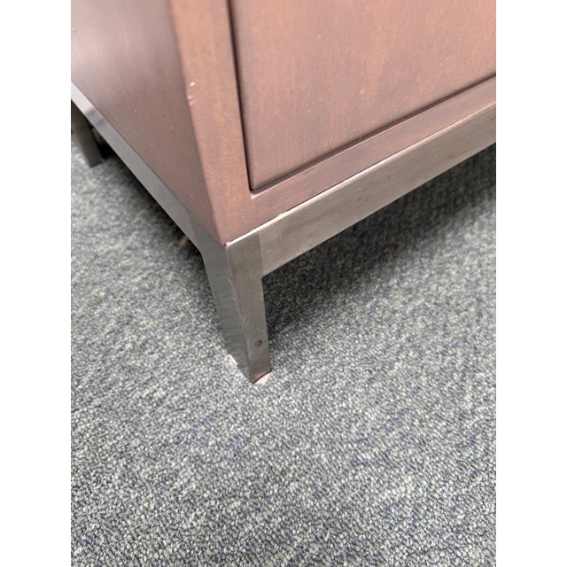 Room & Board Linear Collection Bespoke Cabinet With Secretary, Shell Stain For Sale - Image 10 of 12