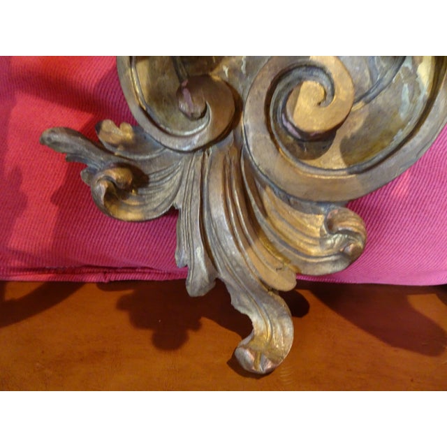 Mid 19th Century 19th Century Italian Giltwood Sconces, a Pair For Sale - Image 5 of 12