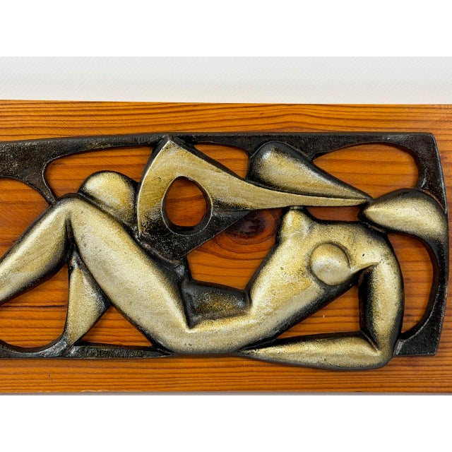 Mid-Century Czech Wall Relief in Aluminium, 1950s, in Very Good conditions. Designed 1950 to 1959