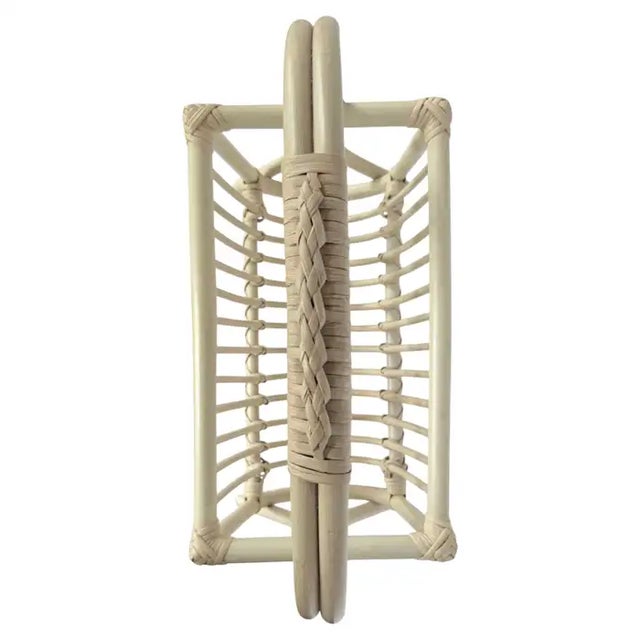Mid 20th Century Mid Century Modern Sculptural Bamboo Magazine Rack Holder, Franco Albini Style For Sale - Image 5 of 10