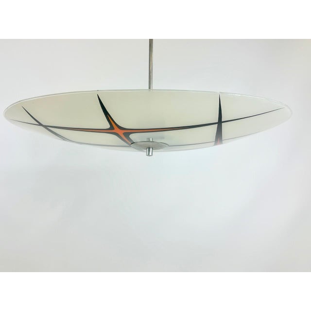 Metal Mid-Century Pendant Lamp from Inva Litomerice, 1960s For Sale - Image 7 of 10