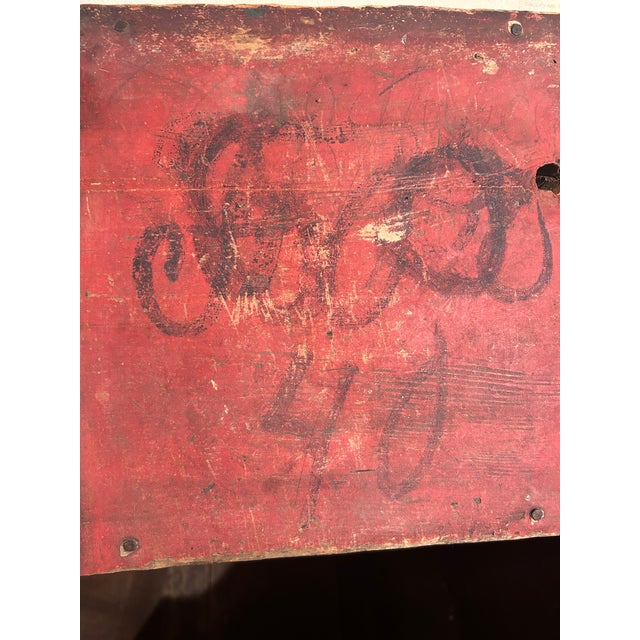 Red 19th C Coffee Bin in Original Paint For Sale - Image 8 of 13