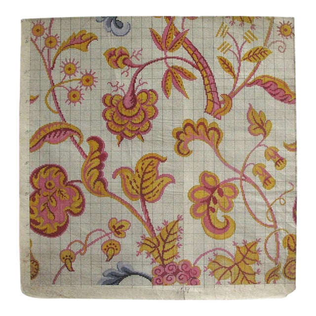 Antique French Textile Design For Sale