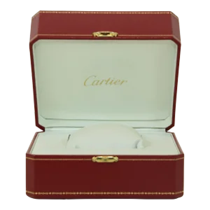 Cartier Jewelry Storage Watch Box in Red Leather Gilt Embossed