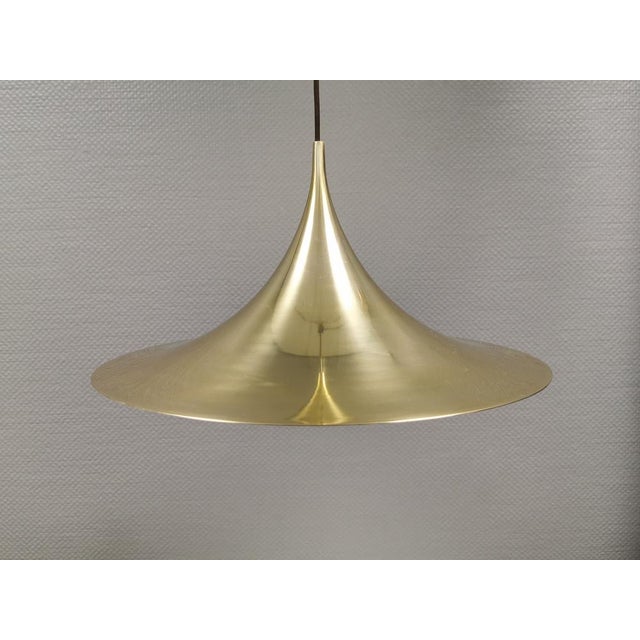 Fog & Mørup Vintage Golden Semi Hanging Lamp by Claus Bonderup & Torsten Thorup for Fog & Mørup, 1974 For Sale - Image 4 of 12