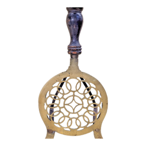 Antique Victorian Brass & Iron Adjustable Open Fire Trivet – Circles