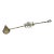 Vintage Gilt Gold Florentine Style Large Candle Snuffer With Twisted Wrought Iron Handle For Sale