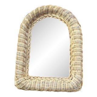 Vintage Rattan Mirror For Sale