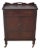 Large Dark Cherry Oversized Bed Side Chest Occasional Stand For Sale