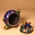 Vintage Cloisonné Enamel Bronze Incense Burner Censer Foo Dog 6.9" For Sale - Image 4 of 9