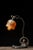 Early 20th Century Art Nouveau Cast Iron Desk Lamp With Frosted Opalescent Stenciled Shade For Sale - Image 4 of 12
