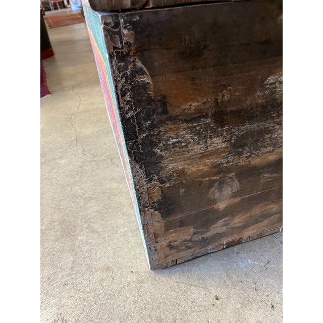 Mid 19th Century Painted Trunk For Sale - Image 6 of 12