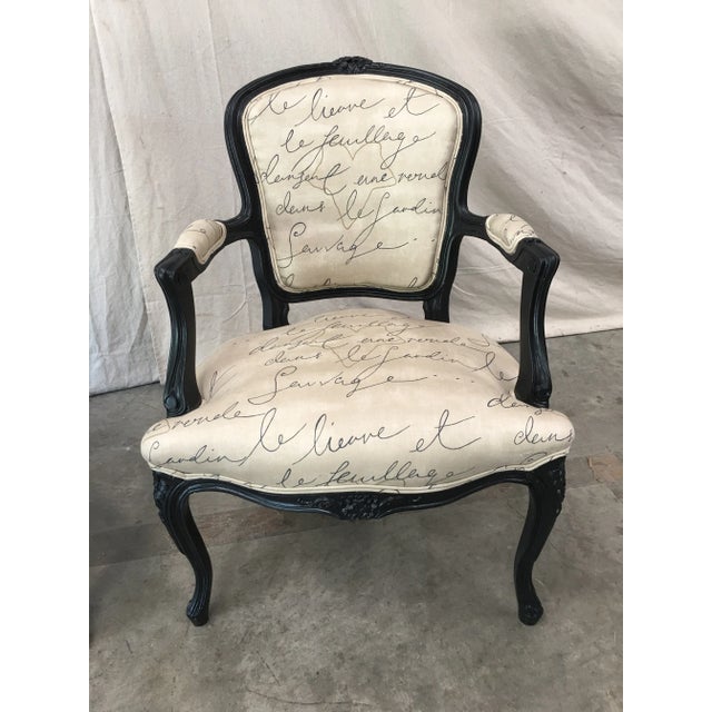 19th Century Louis XV Style Tan Upholstered Arm Chairs - a Pair For Sale - Image 9 of 11