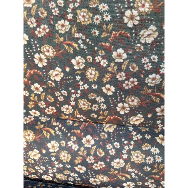 Wood Toadstool Lounge Chair and Sofa in Floral Fabric and Gold Trimmings, 1890s, Set of 3 For Sale - Image 7 of 8