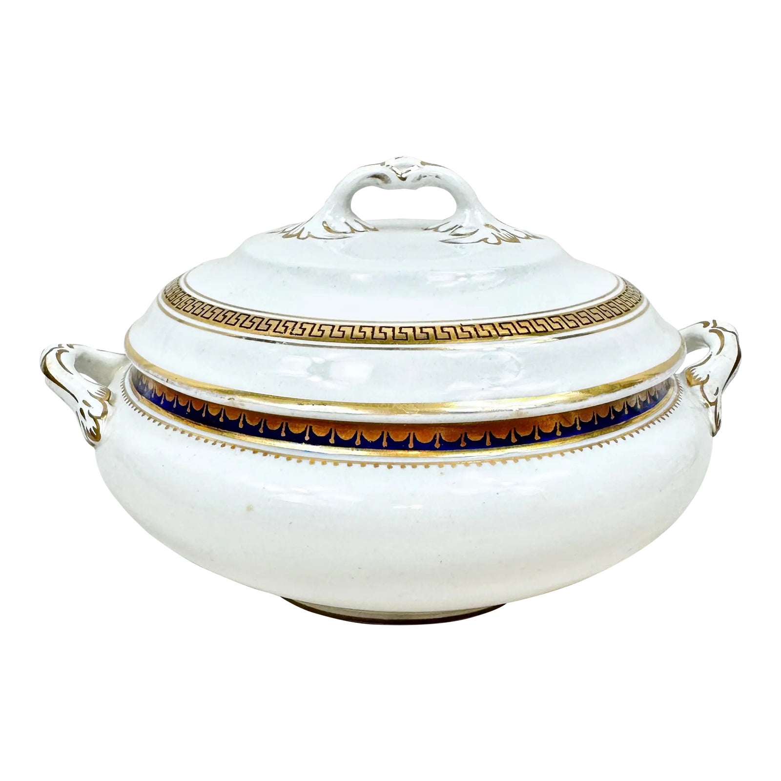 Vintage Greek Key Design Losol Ware Tureen | Chairish