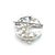 White 1990s Mikimoto Estate Akoya Pearl Circular Flower Brooch Pin Sterling Silver For Sale - Image 8 of 11