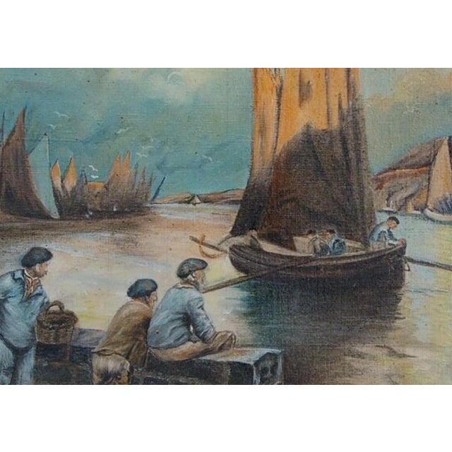 Vintage Seascape Oil Painting, Ukrainian Soviet Art, 1970s 45-65 For Sale - Image 4 of 6