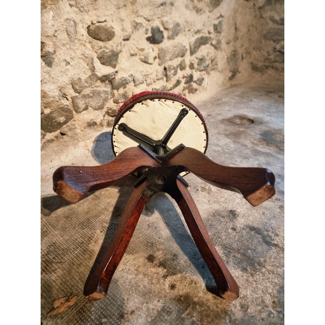 Antique Adjustable Piano Stool in Mahogany, 1890s For Sale - Image 12 of 13
