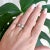 Magnificent antique "toi et moi" ring from the 1945s in 18 carat white gold (750 thousandths) and platinum. It is composed...