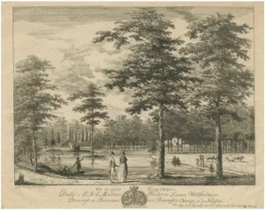 Boving, Grand Pond at Biljoen, Dedicated to Princess Wilhelmina, 1790, Print