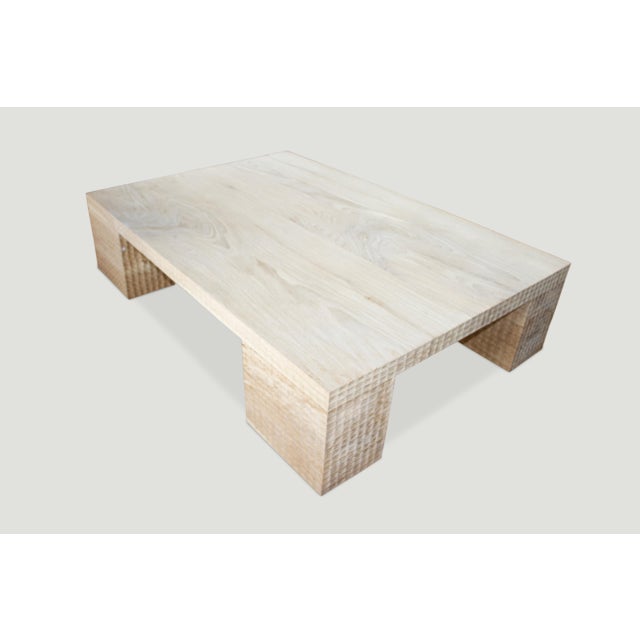 Andrianna Shamaris Hand Carved St. Barts Teak Wood Coffee Table For Sale - Image 12 of 18