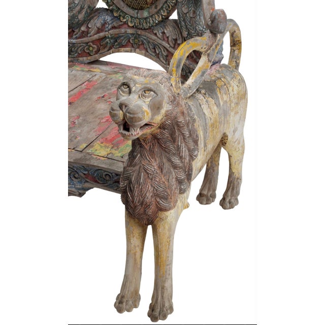 Late 19th Century Anglo-Indian Peacock and Lion Throne Chair For Sale - Image 14 of 17