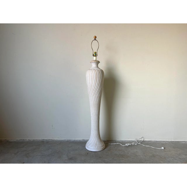 80's Postmodern Spiral Ceramic Floor Lamp For Sale - Image 12 of 12