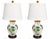 Mid-Century Chinese Export Ceramic Lotus & Floral Table Lamps - Pair For Sale - Image 10 of 10
