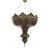 Large Moroccan Moorish Pierced-Brass Chandelier With Glass Insets, Circa 1960 For Sale
