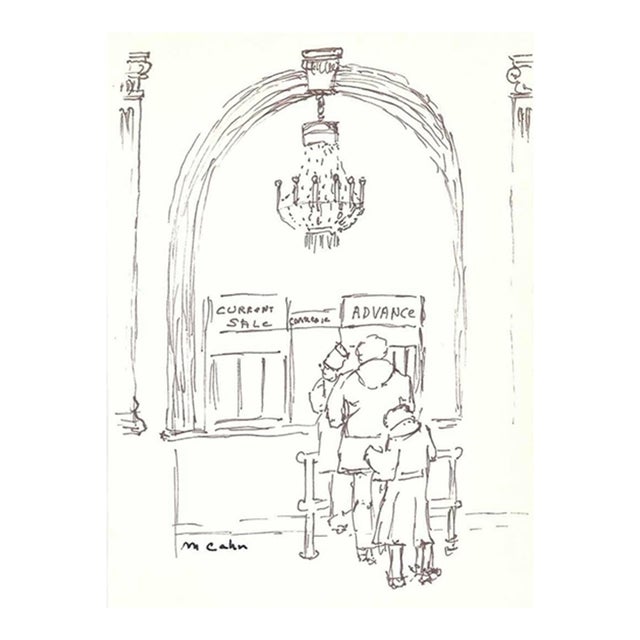 1980s Myriam Cahn Carnegie Hal Box Office Drawing For Sale
