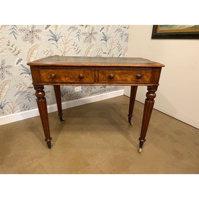 19th Century English Leather Top Desk For Sale - Image 9 of 13